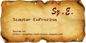 Szauter Eufrozina névjegykártya