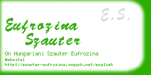 eufrozina szauter business card